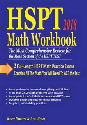 HSPT Math Workbook 2018 de Reza Nazari