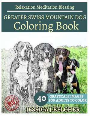 Greater Swiss Mountain Dog Coloring Book for Adults Relaxation Meditation Blessi de Belcher, Jessica