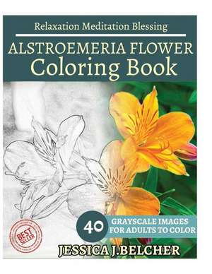 Alstroemeria Flower Coloring Book for Adults Relaxation Meditation Blessing de Belcher, Jessica