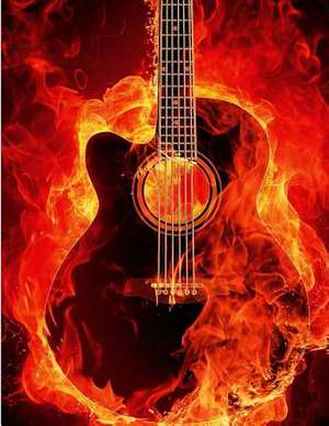 Guitar on Fire Notebook - Wide Ruled de Creations, Rengaw