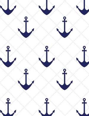 Anchor Nautical Notebook - Graph Paper - 4x4 Quad Rule de Creations, Rengaw