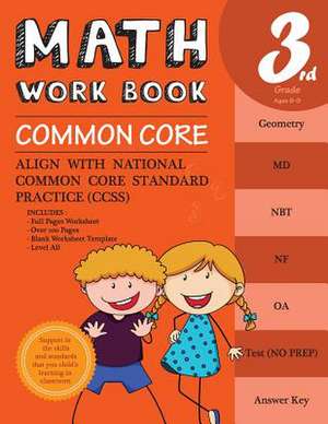 3rd Grade Math Workbook Common Core Math de Biinyin Educate Workbook