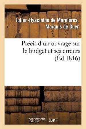 Precis D'Un Ouvrage Sur Le Budget Et Ses Erreurs