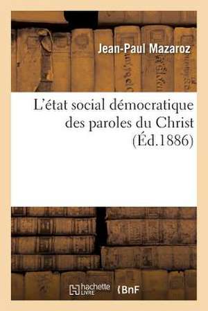 L'Etat Social Democratique Des Paroles Du Christ