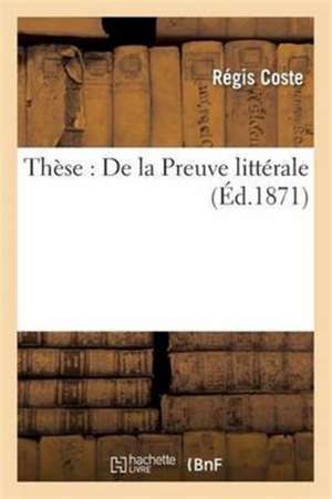 Thèse de Coste