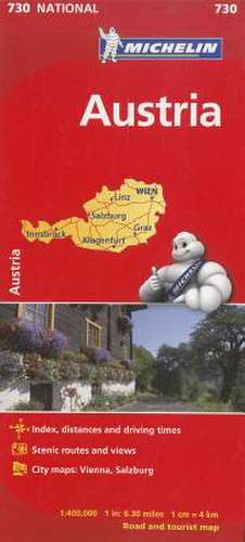 Michelin Austria Road and Tourist Map de Michelin Travel & Lifestyle