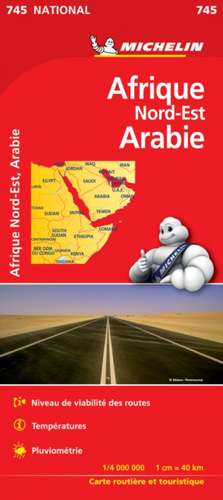 Africa North East, Arabia - Michelin National Map 745