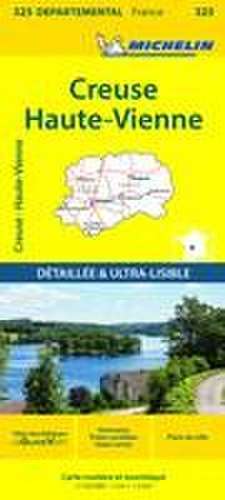 Creuse, Haute-Vienne (Limousin) Michelin Local Map 325 de Michelin