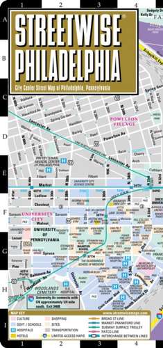 Streetwise Philadelphia Map - Laminated City Center Street Map of Philadelphia, Pennsylvania de Michelin