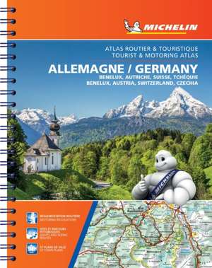 Germany, Benelux, Austria, Switzerland, Czech Republic - Tourist and Motoring Atlas (A4-Spiral) de Michelin