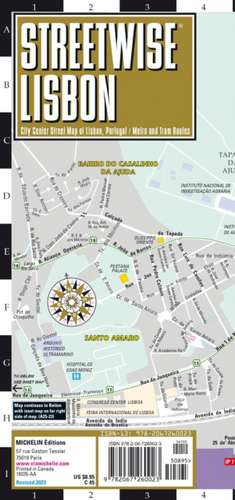 Michelin: Streetwise Lisbon Map - Laminated City Center Stre de Michelin