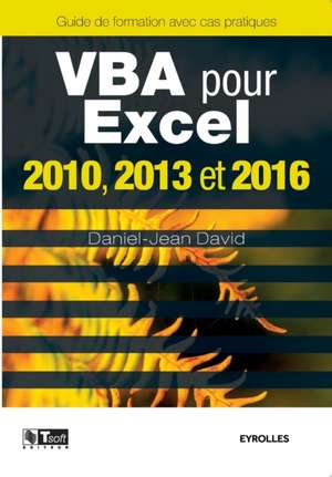 VBA pour Excel 2010, 2013 et 2016 de Daniel-Jean David