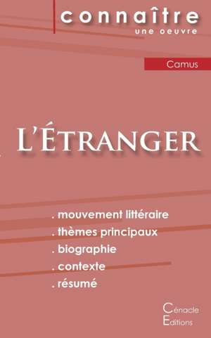 Fiche de lecture L'Étranger de Albert Camus (analyse littéraire de référence et résumé complet) de Albert Camus