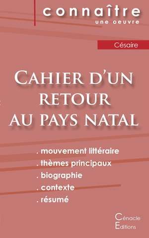 Fiche de lecture Cahier d'un retour au pays natal de Césaire (Analyse littéraire de référence et résumé complet) de Aimé Césaire