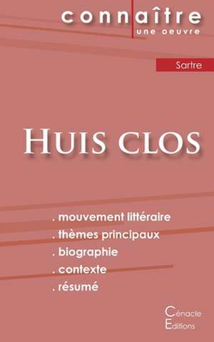 Fiche de lecture Huis clos de Jean-Paul Sartre (Analyse littéraire de référence et résumé complet) de Jean-Paul Sartre