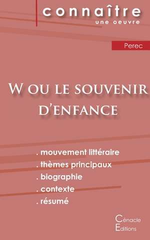 Fiche de lecture W ou le Souvenir d'enfance de Perec (Analyse littéraire de référence et résumé complet) de Georges Perec