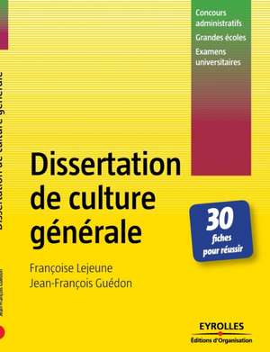 Dissertation de culture générale de Jean-François Guédon