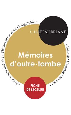 Fiche de lecture Mémoires d'outre-tombe (Étude intégrale) de Chateaubriand