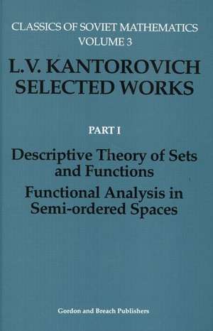 Descriptive Theory of Sets and Functions. Functional Analysis in Semi-ordered Spaces de L.V. Kantorovich