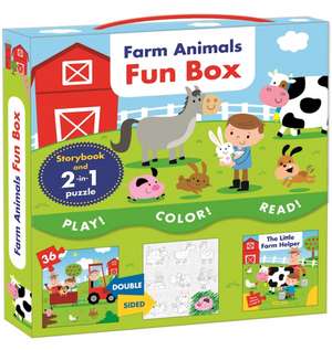 Farm Animal Fun Box: Box with storybook and 2-in-1 puzzle de Danielle Patenaude