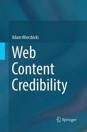 Web Content Credibility de Adam Wierzbicki