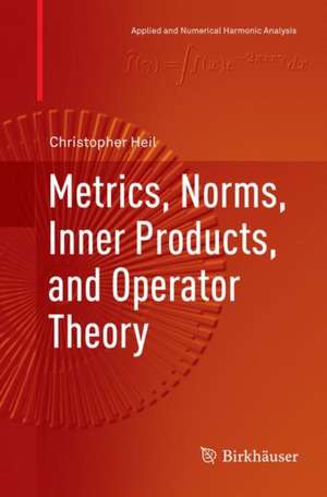 Metrics, Norms, Inner Products, and Operator Theory de Christopher Heil