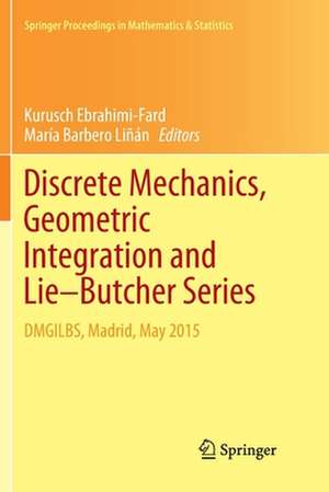 Discrete Mechanics, Geometric Integration and Lie–Butcher Series: DMGILBS, Madrid, May 2015 de Kurusch Ebrahimi-Fard