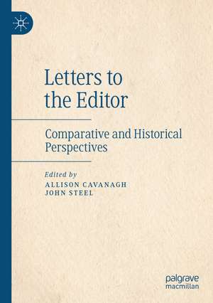 Letters to the Editor: Comparative and Historical Perspectives de Allison Cavanagh