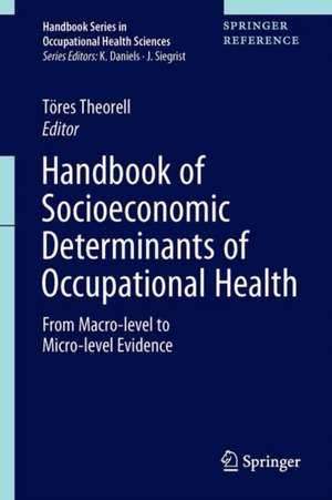 Handbook of Socioeconomic Determinants of Occupational Health: From Macro-level to Micro-level Evidence de Töres Theorell