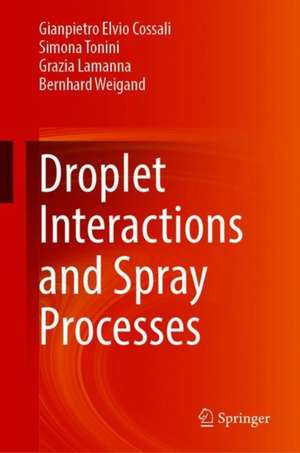 Droplet Interactions and Spray Processes de Grazia Lamanna