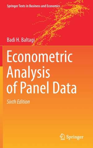 Econometric Analysis of Panel Data de Badi H. Baltagi