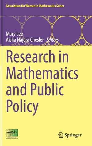 Research in Mathematics and Public Policy de Mary Lee