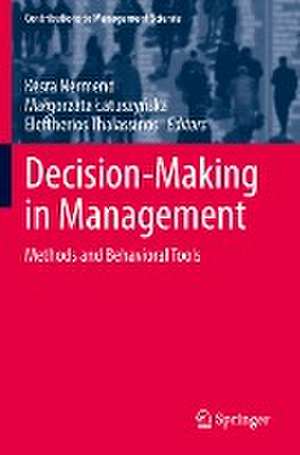 Decision-Making in Management: Methods and Behavioral Tools de Kesra Nermend