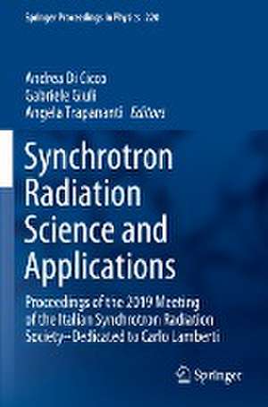 Synchrotron Radiation Science and Applications: Proceedings of the 2019 Meeting of the Italian Synchrotron Radiation Society—Dedicated to Carlo Lamberti de Andrea Di Cicco