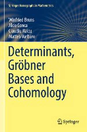 Determinants, Gröbner Bases and Cohomology de Winfried Bruns