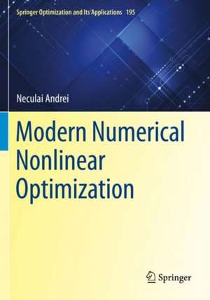 Modern Numerical Nonlinear Optimization de Neculai Andrei