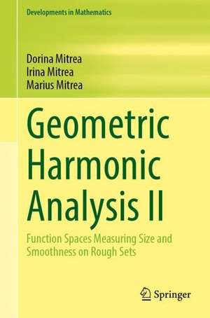 Geometric Harmonic Analysis II: Function Spaces Measuring Size and Smoothness on Rough Sets de Dorina Mitrea