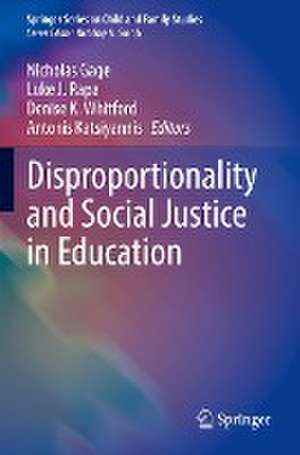 Disproportionality and Social Justice in Education de Nicholas Gage