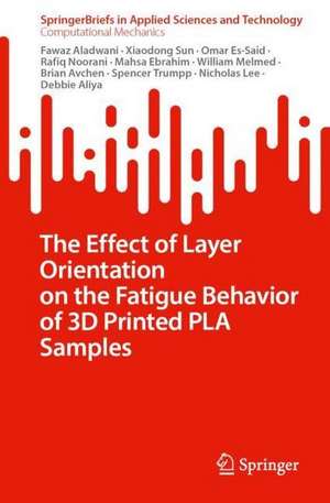 The Effect of Layer Orientation on the Fatigue Behavior of 3D Printed PLA Samples de Fawaz Aladwani