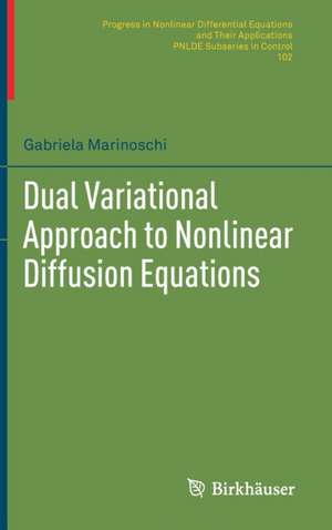 Dual Variational Approach to Nonlinear Diffusion Equations de Gabriela Marinoschi