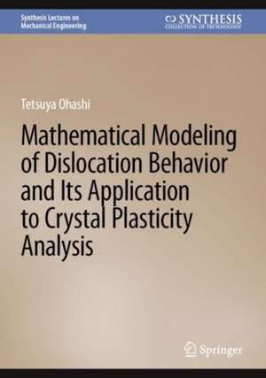 Mathematical Modeling of Dislocation Behavior and Its Application to Crystal Plasticity Analysis de Tetsuya Ohashi