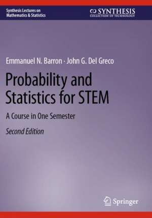 Probability and Statistics for STEM de Emmanuel N. Barron