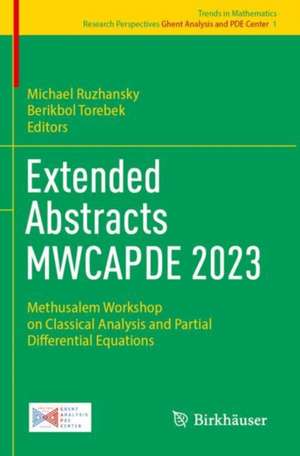 Extended Abstracts MWCAPDE 2023 de Michael Ruzhansky
