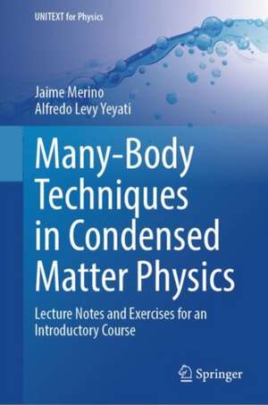 Many-Body Techniques in Condensed Matter Physics: Lecture Notes and Exercises for an Introductory Course de Jaime Merino