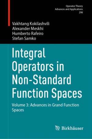 Integral Operators in Non-Standard Function Spaces: Volume 3: Advances in Grand Function Spaces de Vakhtang Kokilashvili