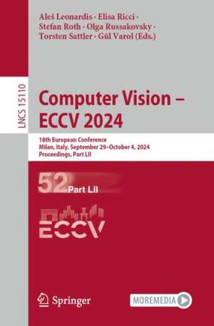 Computer Vision - ECCV 2024 de Ale¿ Leonardis