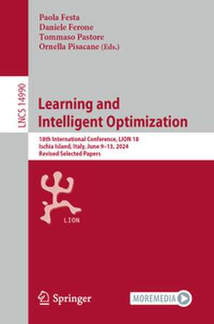 Learning and Intelligent Optimization de Paola Festa