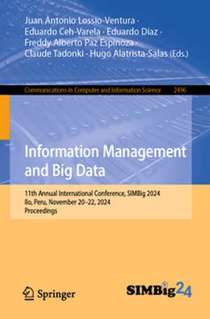 Information Management and Big Data de Juan Antonio Lossio-Ventura