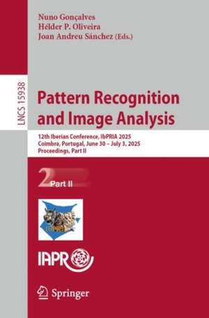 Pattern Recognition and Image Analysis de Nuno Gonçalves