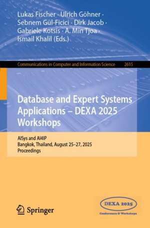 Database and Expert Systems Applications - DEXA 2025 Workshops de Lukas Fischer